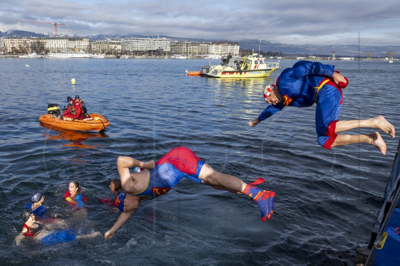 SWITZERLAND CHRISTMAS SWIMMING