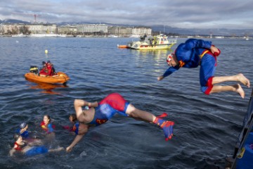 SWITZERLAND CHRISTMAS SWIMMING