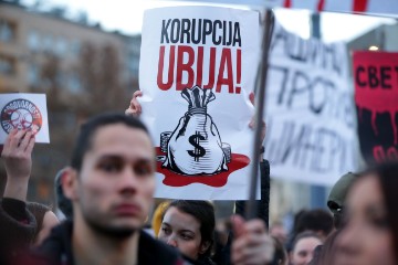 SERBIA ACCIDENT PROTEST