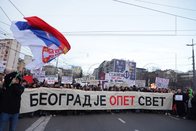 SERBIA ACCIDENT PROTEST