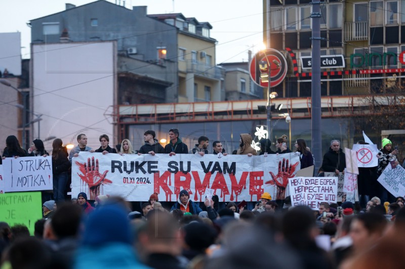 SERBIA ACCIDENT PROTEST