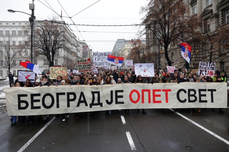 SERBIA ACCIDENT PROTEST