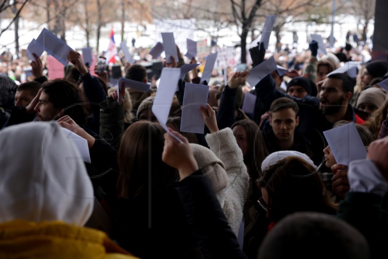 SERBIA ACCIDENT PROTEST