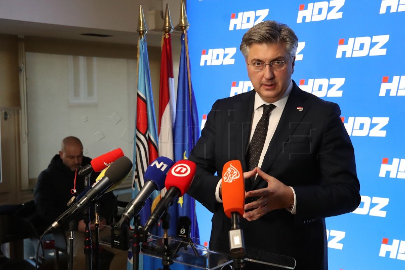 Plenković dao izjavu za medije