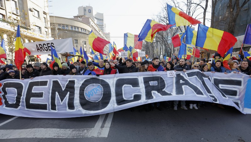 epaselect ROMANIA PRESIDENTIAL ELECTIONS PROTEST