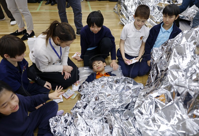 JAPAN EARTHQUAKE DRILL