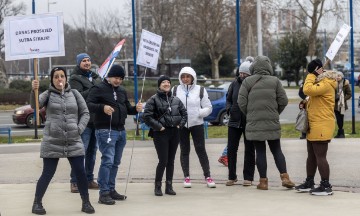 Prosvjed Nezavisnog sindikata radnika Hrvatske izpred INA-e