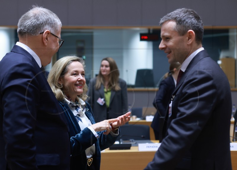 BELGIUM EU  FINANCE MINISTERS MEETING 