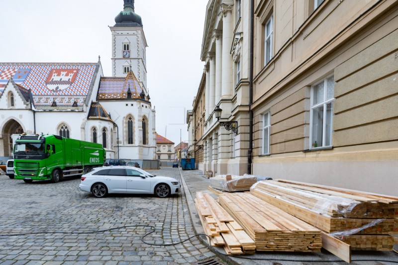 Zgrada Hrvatskog sabora u obnovi