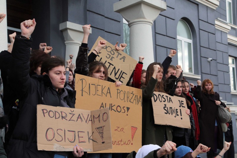 Rijeka: Riječki studenti podržali svoje kolege iz Osijeka  