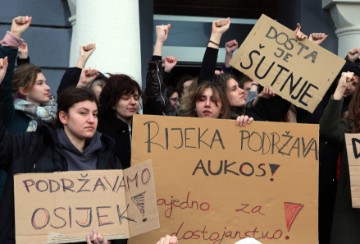 Rijeka: Riječki studenti podržali svoje kolege iz Osijeka  