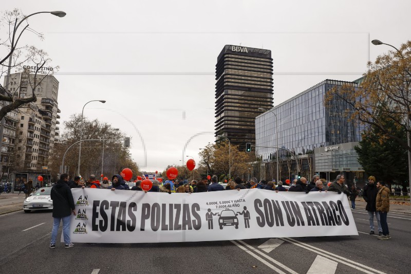 SPAIN TAXI DRIVERS PROTEST