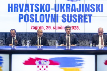 Predsjednici vlada Ukrajine i Hrvatske sastali se s hrvatskim gospodarstvenicima