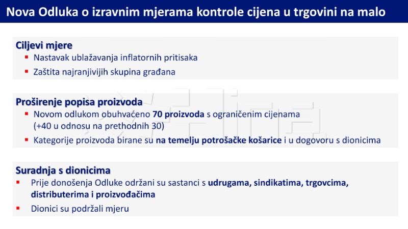 Ograničavanje cijena proizvoda 2025.