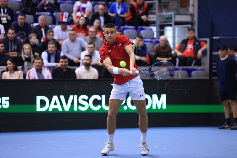 Davis Cup, Hrvatska - Slovačka, meč Duje Ajduković - Lukas Klein