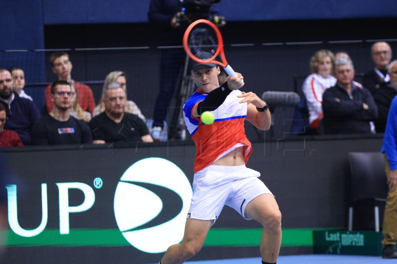 Davis Cup, Hrvatska - Slovačka, meč Dino Prižmić - Jozef Kovalik