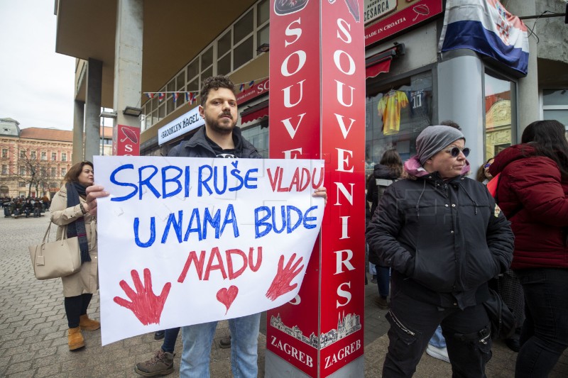 Zagreb: Skup solidarnosti sa studentima u Srbiji