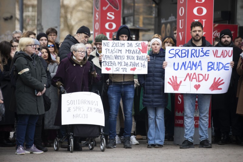 Zagreb: Skup solidarnosti sa studentima u Srbiji