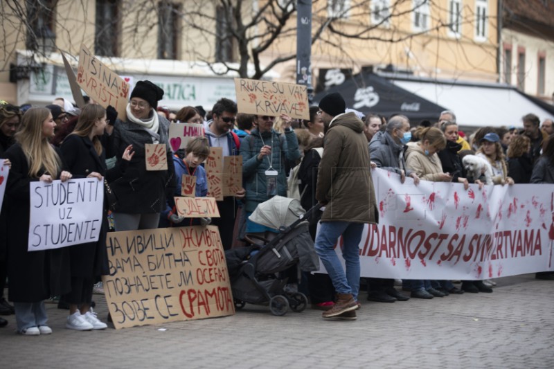 Zagreb: Skup solidarnosti sa studentima u Srbiji