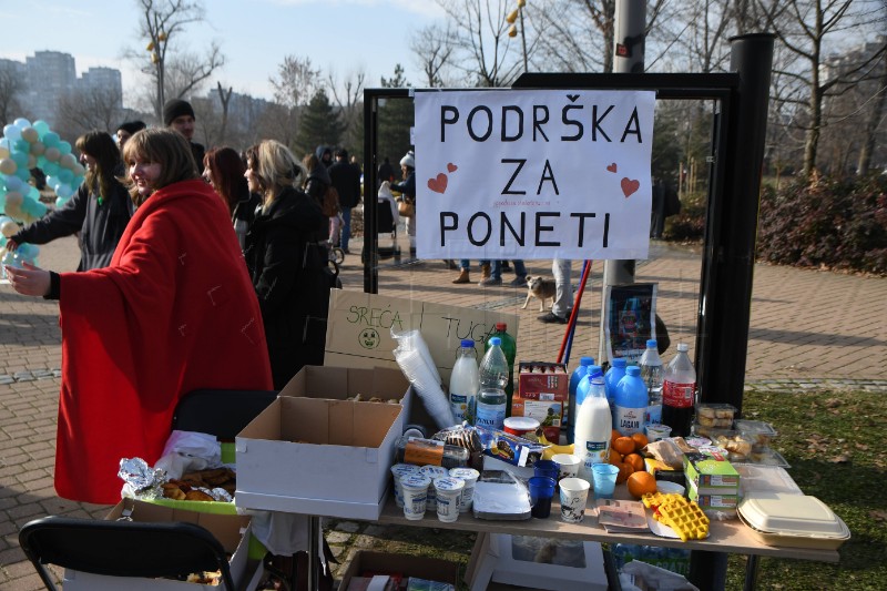 Nastavlja se blokada Mosta slobode u Novom Sadu