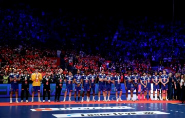 Ceremonija dodjele medalja Svjetskog rukometnog prvenstva, Hrvatska - Danska