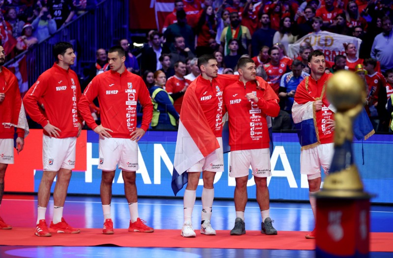 Ceremonija dodjele medalja Svjetskog rukometnog prvenstva, Hrvatska - Danska