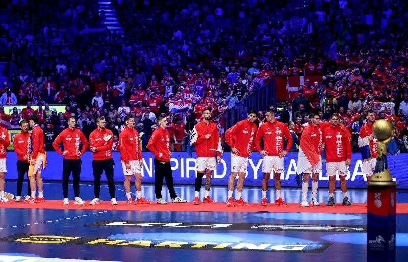 Ceremonija dodjele medalja Svjetskog rukometnog prvenstva, Hrvatska - Danska