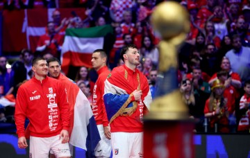 Ceremonija dodjele medalja Svjetskog rukometnog prvenstva, Hrvatska - Danska