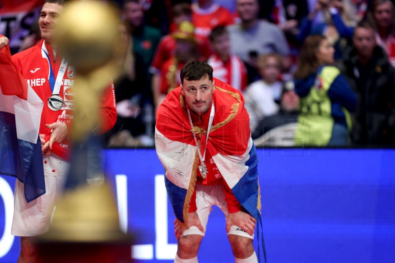 Ceremonija dodjele medalja Svjetskog rukometnog prvenstva, Hrvatska - Danska