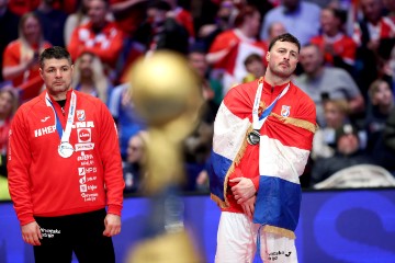 Ceremonija dodjele medalja Svjetskog rukometnog prvenstva, Hrvatska - Danska