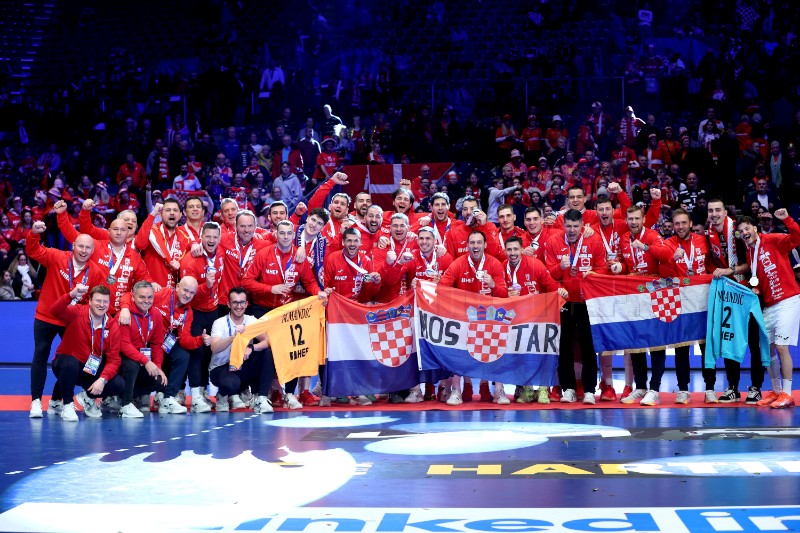 Ceremonija dodjele medalja Svjetskog rukometnog prvenstva, Hrvatska - Danska