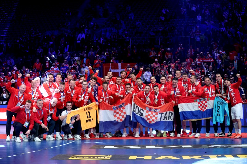 Ceremonija dodjele medalja Svjetskog rukometnog prvenstva, Hrvatska - Danska