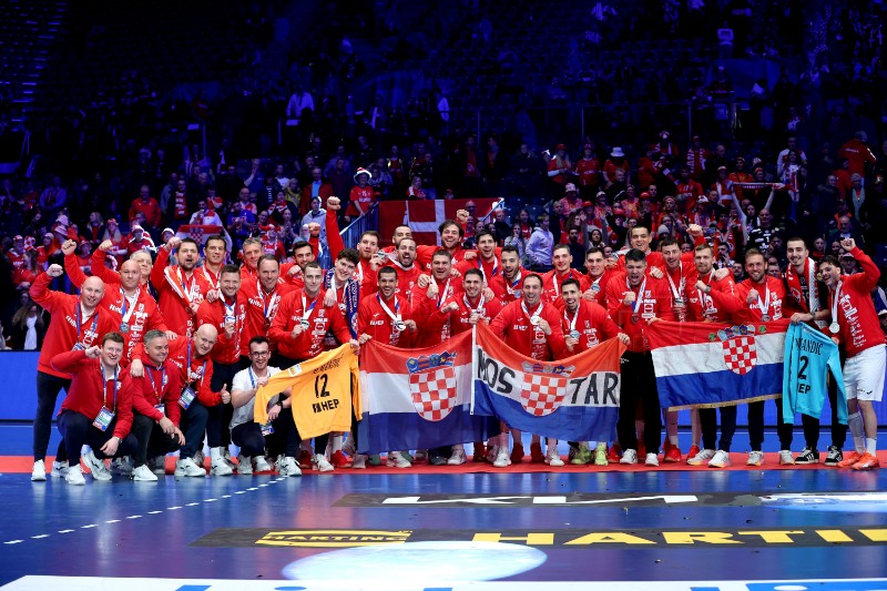 Ceremonija dodjele medalja Svjetskog rukometnog prvenstva, Hrvatska - Danska