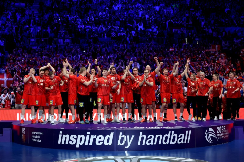 Ceremonija dodjele medalja Svjetskog rukometnog prvenstva, Hrvatska - Danska