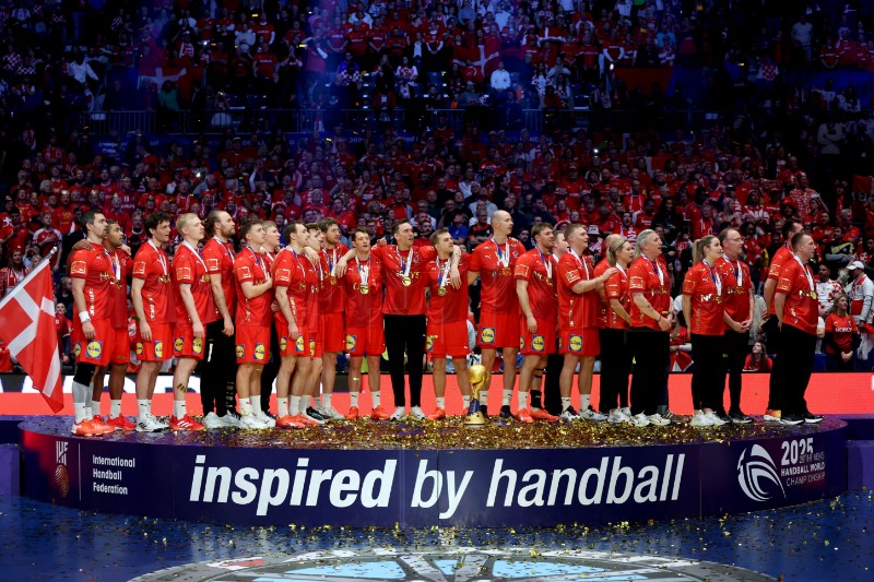 Ceremonija dodjele medalja Svjetskog rukometnog prvenstva, Hrvatska - Danska