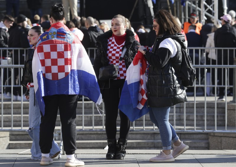 Trg bana Jelačića uoči dolaska rukometne reprezentacije