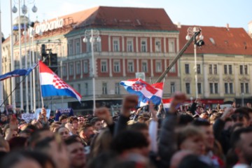 Doček hrvatske rukometne reprezentacije na Trgu bana Jelačića