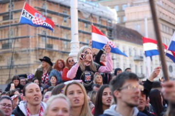 Doček hrvatske rukometne reprezentacije na Trgu bana Jelačića