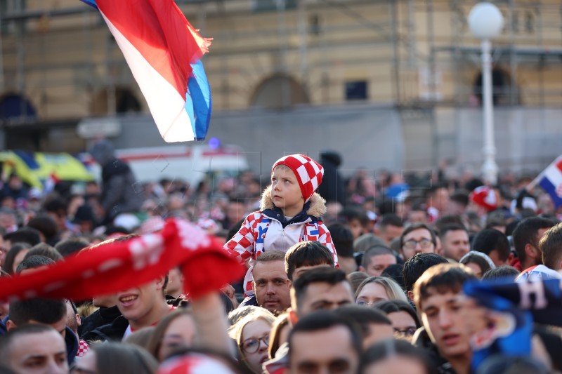 Doček hrvatske rukometne reprezentacije na Trgu bana Jelačića