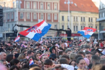 Doček hrvatske rukometne reprezentacije na Trgu bana Jelačića