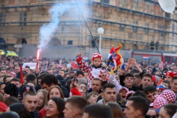 Doček hrvatske rukometne reprezentacije na Trgu bana Jelačića