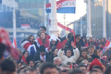 Doček hrvatske rukometne reprezentacije na Trgu bana Jelačića