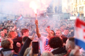 Doček hrvatske rukometne reprezentacije na Trgu bana Jelačića