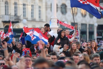 Doček hrvatske rukometne reprezentacije na Trgu bana Jelačića