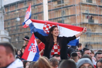 Doček hrvatske rukometne reprezentacije na Trgu bana Jelačića