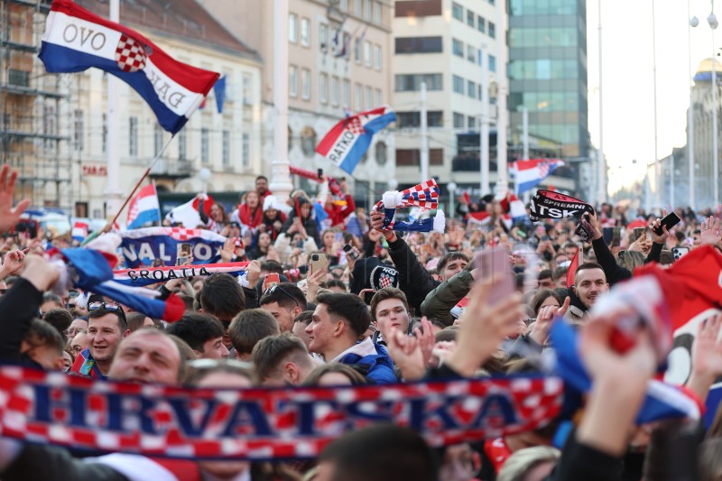 Doček hrvatske rukometne reprezentacije na Trgu bana Jelačića