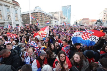 Doček hrvatske rukometne reprezentacije na Trgu bana Jelačića