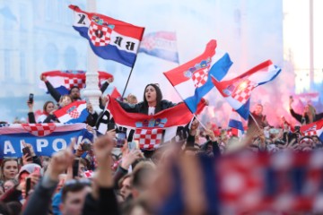 Doček hrvatske rukometne reprezentacije na Trgu bana Jelačića