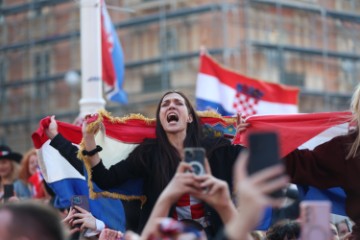 Doček hrvatske rukometne reprezentacije na Trgu bana Jelačića