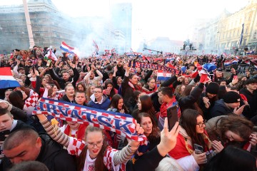 Doček hrvatske rukometne reprezentacije na Trgu bana Jelačića